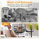 Cat Desk Bed, 360 Rotating & Height Adjustable Desk Cat Nest, Elevated Breathable Cats Bed for Desk with Removable Washable Cover for Indoor Kitten Cats-Maximum Hold Up to 40lb