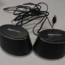 Amazon Basics Stereo 2.0 Speakers for PC or Laptop, 3.5mm Aux input, USB-Powered, 1 Pair, Black
