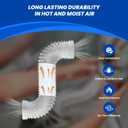 Dryer Vent Hose 4 Inch x 25FT - Flexible Aluminum Dryer Hose with 2 Clamps - Heavy-Duty 6-Layer Dryer Vent Hose for Tight Spaces, HVAC, Bathroom, and Kitchen Exhaust Ventilation