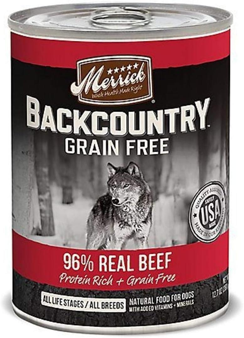 Merrick Backcountry 96 Real Beef Can Dog Food (EXP 08/01/25)