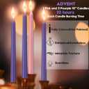 4 Pack Advent Taper Candles Premium Hand Dipped 10in Unscented Christmas Taper Candles - Ideal for Seasonal Celebrations, Holidays, Church, Celebration, Party