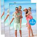 Magnetic Picture Frames for Refrigerator 8x10 Inch, Magnetic Photo Holders for Fridge, 3 Pack Acrylic Magnetic Picture Frame for Displaying Frames,Children Artworks (Clear)