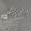 Hello Forty Neon Sign 40th Birthday Decorations for Women Happy Birthday Neon Sign 40th Gifts Wall Decor Happy Birthday Light Up Sign 