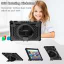 ROISKIN for Flre HD 8 & 8 Plus Case 12th/10th Generation (2024/2022/2020 Release) with 360 Kickstand Hand Strap for Kids