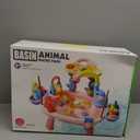 2027 Upgraded 4-in-1 Water Table for Toddlers 1-3, Kids Sensory Table with Electric Water Pump & Faucet, Kitchen Play Sink Toys with Food Accessories