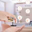 1oz travel bottles 30ml, 4 pcs,Golds clear travel bottles,Airless pump bottles,DIY travel bottle set cosmetic containers Included Gift BoxWith labels,refillable cosmetic containers (Golden)