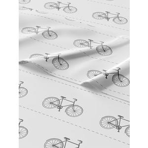 Kids Bikes Queen 4 Piece Sheet Set - Boys, Girls, Teens, Toddler - Easy Fit Deep Pockets - Breathable, Hotel Quality Bedding Sheets - Machine Washable - Wrinkle Free - Cute, Cozy, Soft - CGK Linens