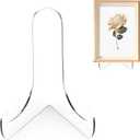 Boloyo 60-Degree Angle Acrylic Plate Display Stand , 3 Inch 2PC Clear Acrylic Display Holder Easel Base for Home Office Kitchen School Art Display