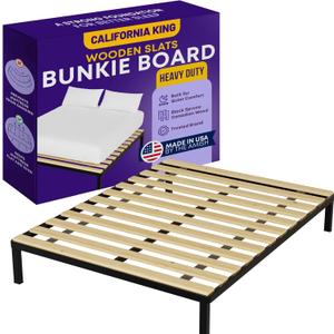 Greaton, Wooden California King Bed Slats for Support Under Mattress  Replacement Wood Slats for California King Size Bed Frame  Under Mattress Support Without Extra Height  3.38 Standard Width