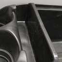 Center Console for Minivans, SUVs, Middle Van Console, Extra Cup Holders, Large Storage, 27"L x 11.5"W x 8.5"H,Made in USA (Black)