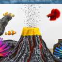 Uniclife Aquarium Volcano Ornament Kit with Air Stone Bubbler Fish Tank Decorations