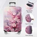 FOREVER QUEEN Cherry Blossoms Luggage Cover Suitcase Protector Suitcase Cover Anti-Scratch,Stretchable Bag Cover Washable Durable Polyester cherry blossoms, XL(fits 32-34Inch suitcase)