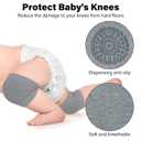 Baby Head Protector Helmet & Baby Knee Pads 3 Pairs Toddler Protector Cap Soft Cotton Cushion, Adjustable Bump-Free Safety Hood to Crawling, Walking, and Running