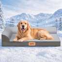 Cooling Orthopedic Dog Bed for Large Dogs, Memory Foam Pet Bed with Removable Washable Cover & Non-Slip Bottom, Comfortable Dog Couch Bed for Golden Retriever, Size: 40"*31.9 * 8.1"