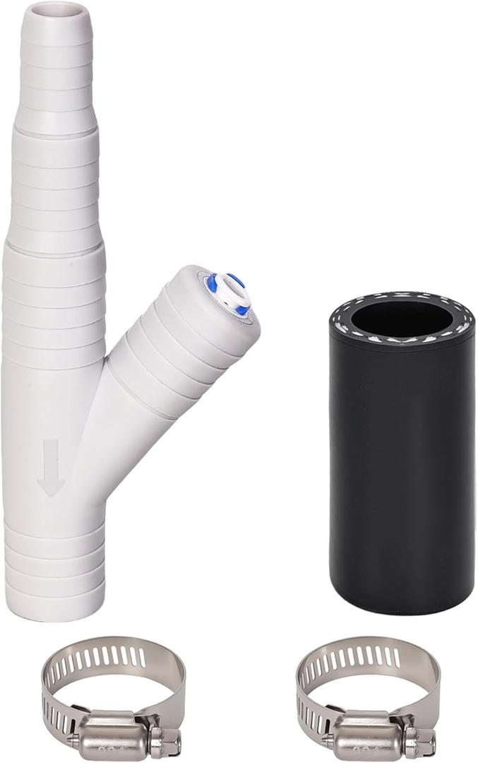 Dishwasher Drain Hose Adapter, RO Drain Line adapterGarbage Disposal Adapter with 1/4-inch Quick Connect Fitting and 7/8-inch Fitting for a DishwasherNo Drilling Required (ET116-001, D-25QC)