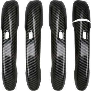Car Door Handle Cover fit for Mercedes Benz C E S GLC GLE Class W205 W213 X253 W222 C292 W167 W177 2016-2022  ABS Carbon Fiber Protector, 4PCS Trim Accessories Compatible Left Right Side