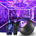 One Fire Galaxy Projector, Vibrant Galaxy Light Projector, White Noise & Bluetooth Room Lights for Bedroom,Remote Timer Kids Night Light,Cute Room Decor for Teen Girl Gifts Trendy Stuff (Black)