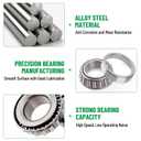 4 Sets Trailer Hub Wheel Bearing Kit 25580/25520 LM67048/LM67010 with Grease Seal 10-36 (or 10-10), Fit for 5200-6000 lbs Tandem Axles #D42 Spindle