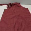 Flygo Women's Corduroy Jumper Overall Pinafore Midi Dress Skirt with Pockets (Medium, Burgundy)