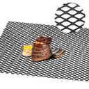 Gisafai 7 Gauge 1'' x 1/2'' Steel Expanded Metal Sheet Flattened Metal Mesh Sheet Steel Mesh for BBQ Grill Smokers, Black(1 Piece,48 x 36 Inches)