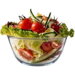 SIMAX 2.6 Quart Glass Mixing Bowl, Large Glass Bowl, Microwave & Oven Safe Bowls, Borosilicate Glass Serving Bowl, Glass Bowls for Kitchen, Clear Mixing Bowls for Cooking, Baking, Salad