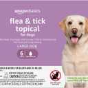 Amazon Brand - Solimo for Dogs Large Dog (45-88 pounds) Flea and Tick Treatment, 6 Doses