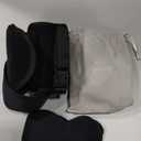 Airplane Pillow Combo with Chin Strap, Travel Pillows for Airplanes with Sleep Eye Mask, Plane Pillow for Long Flights, Car Road Trip, 360° Headrest, Stop Bobblehead, Black