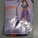 Spooktacular Creations Light Up Witch Costume for Toddler Girls, Fairy Tale Witch Outfit for Kids Halloween Dress Up Parties (Toddler (3-4 yrs), Purple)