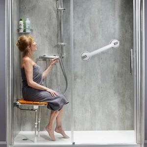 Auroras Strong Suction Cup Grab Bars for Bathtubs and Showers, 2 Pack Removable Heavy Duty Shower Grab Bars for Seniors No Drilling, 16 Inch Non-Slip Shower Handles for Elderly,Children,Injured