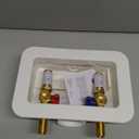 Premium Washing Machine Outlet Box, with Stainless Steel Water Hammer Arrestor, 1/2" Push-Fit x 3/4" MHT, Laundry Washer Valve Outlet Box with Clear Text Instructions