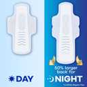 Always Infinity Feminine Pads for Women, Flexfoam Pads with Wings, Size 4, Overnight Absorbency, Unscented, 38 Count