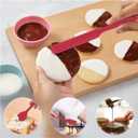 HOTEC Heat Resistant 600 BPA-Free Silicone Rubber Spatula Set, Kithchen Cooking Spatulas, Baking, Mixing, for Non Stick Cookware, Dishwasher Safe, Red Set of 5, 10.8