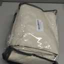 Warm Cream Thick Linen Black Out Curtains 84 Inch Long for Living Room 2 Panels Set, Farmhouse Pleated Room Darkening Window Drapes Insulated Privacy for Kids Bedroom 50"W x 84"L (Rod Pocket Back Tab)