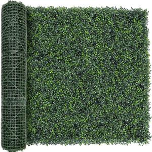 TTTM 40"x120" 33.4 Sqft, UV-Resistant Artificial Boxwood Hedge Roll Panel | Faux Greenery Boxwood Hedge Screen, Indoor Outdoor Fake Green Leaf Decor Privacy Fence, Patio, Balcony Background Covering