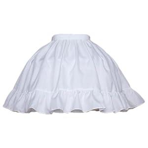 YULUOSHA Women Girls Crinoline Short Petticoat 2 Hoops Victorian Skirt Ball Gown Elastic Waist Underwear Half Slip Underskirt (One Size)