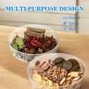 Round Spice Organizer Box with Lid  5-Compartment Clear Seasoning Container for Kitchen  BPA-Free Food Grade Storage for Herbs, Dried Chili, Star Anise & More