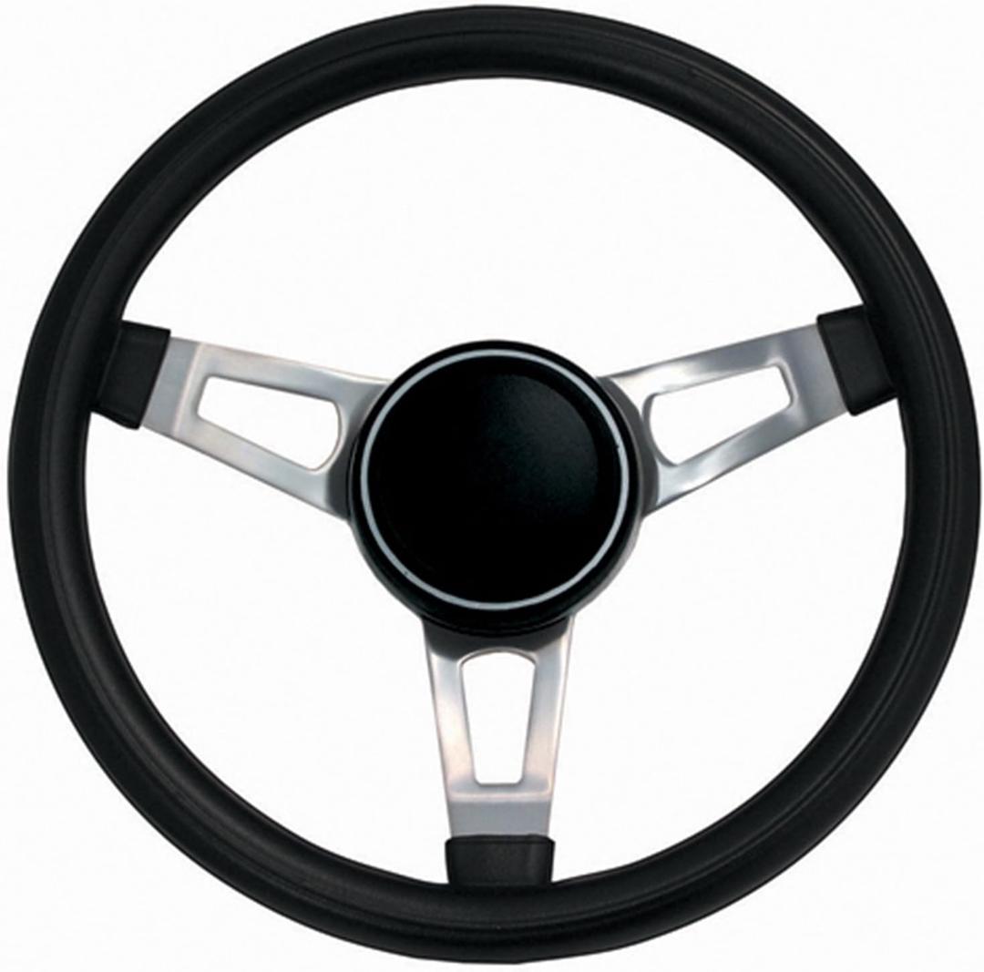 Grant 846 Classic Series Nostalgia 15 inch Black Foam Grip 3-Spoke Design with Horn Button Steering Wheel