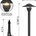 Low Voltage Pathway Lights LED Landscape Lights, 4.5W 12V AC/DC, 3000K Warm White, Cast-Aluminum, IP65 Waterproof, ETL Listed, for Yard, Walkway, Garden, 6 Pack