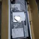 PRAISUN 66" L Shaped Gaming Desk with LED Lights & Power Outlets, Computer Desk with Fabric Drawers and Print Stand, Corner Office Desk, Monitor Stand, Mesh CPU Stand, Black