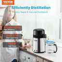 VEVOR Water Distiller, 4L/1.1 Gallon Pure Water Purifier Filter for Home Countertop, 750W Distilled Water Maker, Stainless Steel Interior Distiller Water Making Machine to Make Clean Water, Silver