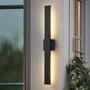 Black Long Outdoor Wall Lights Modern Exterior Lighting Fixtures 31.5 Inch Outdoor Wall Sconce LED 3000K IP65 Waterproof Wall Mount Outside Lights for House Garage Front Door Patio 1Pack