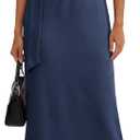 Simplee Womens Summer Casual Long Dress Cocktail Party Semi Formal Midi Dresses Tea Party Mock Neck Date Night Dress 2026 (Navy Blue M)