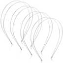 Syhood 4 Pack Simple Metal Double Layer Headband, Thin Headband Classy Hair Styling Accessory for Women,gift Yoga Workout Headdress(Round,Silver)