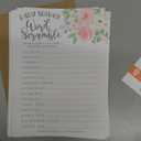 Hadley Designs Hilarious Baby Shower Games for Girls  25 Double-Sided Cards for 25 Guests, 2 Games, Word Scramble Baby Shower Game, True or False, USA-Made (Floral)