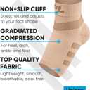 POWERLIX Plantar fasciitis socks (2 Pairs) for Neuropathy, for Women & Men, Ankle Brace Support, Toeless Compression Socks & Foot Sleeve for Arch and Heel Pain, Treatment & Everyday Use, Medium