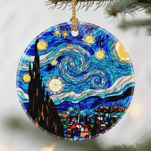 Van Gogh Starry Night Ornaments, Christmas Ornaments: Christmas Tree Decorations, Holiday Decor, Stocking Stuffers, Gift Ideas, Xmas Gifts & Gifts for Art Lover