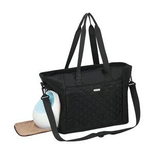 FINDCOZY Breast Pump Bag, Diaper Tote for Working Mom, Compatible with Medela, Spectra S1, S2 Pumps, Black