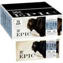 EPIC Protein Bars, Bison Beef Sea Salt Pepper Paleo Friendly, 1.3 oz, 12 ct (EXP 05/28/27)