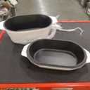 Enameled Cast Iron Dutch Oven for Bread Baking – 3QT Oval Round Heavy Duty Bread Pan with Lid, Non-Stick Ceramic Coating,Loaf Cast Iron Bread Oven for Sourdough, Baking, Roasting, Braising, Stovetop & Oven Safe