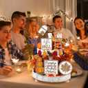 Maitys 13 Pcs Thanksgiving Tiered Tray Decor Set Thanksgiving Pumpkin Gnome Rustic Farmhouse Decoration Harvest Decor Trays Wooden Tabletop Signs for Give Thanks Home Kitchen Party(Rustic Style)